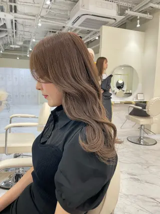 セミロング カラー ヘアアレンジ 髪質改善特化 🫧松野力也のヘアスタイル