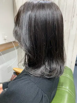 ミディアム 【髪質改善・矯正 ・ハイライト】ハナカのヘアスタイル