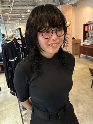 セミロング カラー パーマ Hayashi Shioriのヘアスタイル