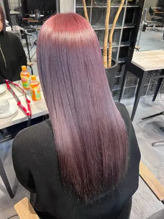 セミロング カラー 🫐ハイトーンカラー RIRIKA🌻のヘアスタイル