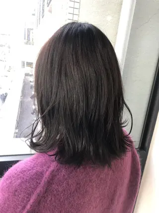 ミディアム カラー 髪質改善&ブリーチ 伊勢 祐一郎のヘアスタイル