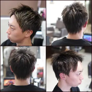 ショート カラー メンズ 中島 剛のヘアスタイル