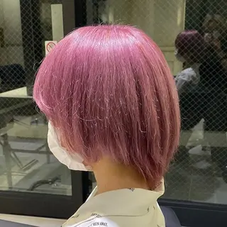 ショート カラー 💖ブリーチ/暖色 𝐘𝐮𝐢💖のヘアスタイル