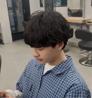 ショート カラー パーマ 福井祥太／海外風 /プードルパーマのヘアスタイル