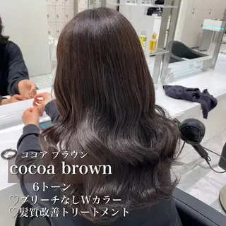 カラー 🤍ブリーチなし ブラウンhimi🤍のヘアスタイル