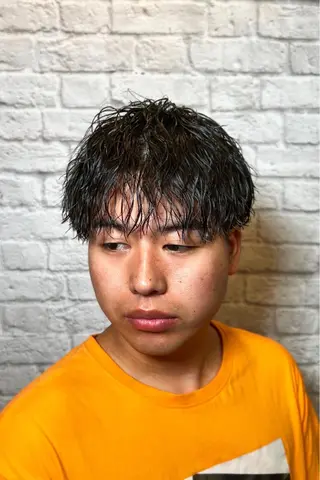 ショート カラー パーマ ヘアアレンジ メンズ メンズカット/パーマ 山崎航平💈のヘアスタイル