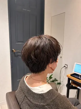 ショート パーマ 保坂 駿太郎のヘアスタイル