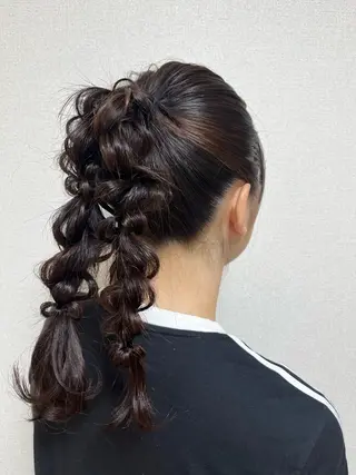 ロング ヘアアレンジ パーマ/ブリーチ /mikuのヘアスタイル