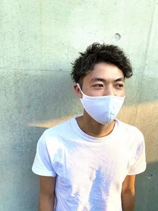 ショート カラー パーマ メンズ 川越 輝梨奈のヘアスタイル