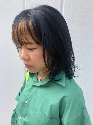 ミディアム カラー ヤマモト マイのヘアスタイル