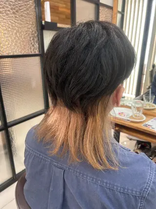 ミディアム カラー メンズ メンズパーマ/ウルフ /似合わせカット滉一のヘアスタイル