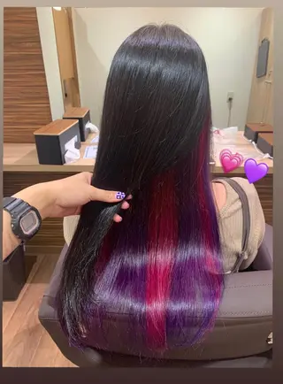 ロング カラー 個室サロン🕊️ 飯塚優希のヘアスタイル