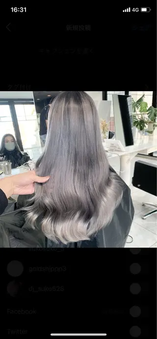 セミロング カラー RYOSUKE ハイトーンのヘアスタイル