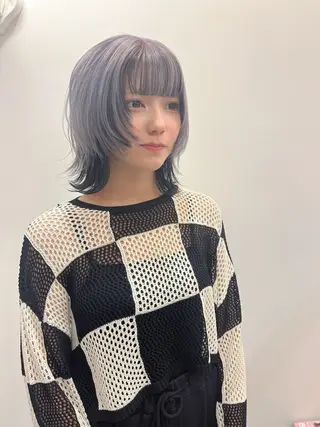 ミディアム カラー 尾崎隼大 レイヤー/ウルフのヘアスタイル