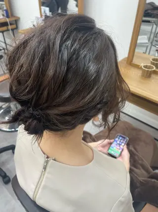 ヘアアレンジ ブリーチなしWカラー ヘアセット菜希のヘアスタイル