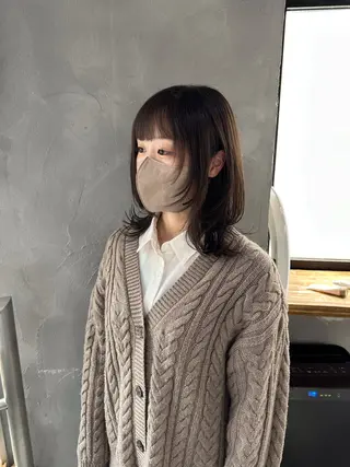 セミロング ウルフ レイヤー パーマ🪐MANAのヘアスタイル