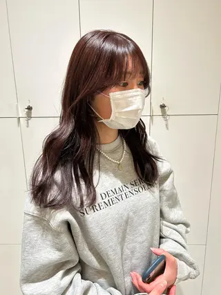 セミロング カラー 透明感カラー🫧 nanohaのヘアスタイル