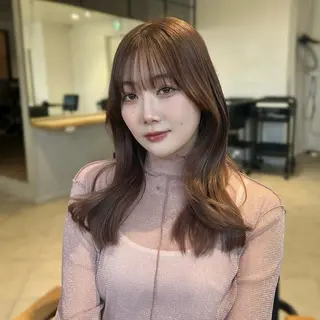 ミディアム カラー 髪質改善/韓国ヘア 顔まわり特化yutoのヘアスタイル