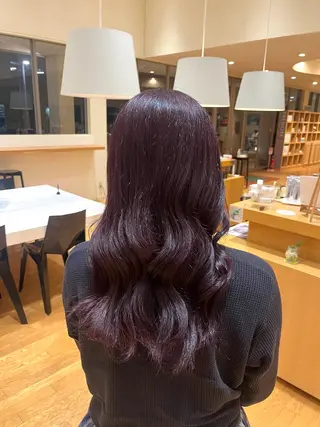 ミディアム カラー 梶原 美保のヘアスタイル