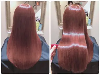 ロング カラー フェザーパーマ/ ダブルカラー/藤田のヘアスタイル