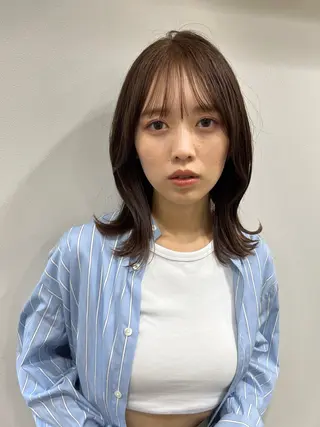 ミディアム 韓国風/髪質改善/ ナガヤアキラのヘアスタイル