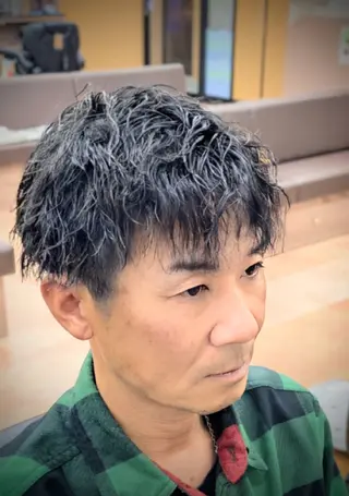 ショート パーマ 理容プラージュ燕三条 福井のヘアスタイル