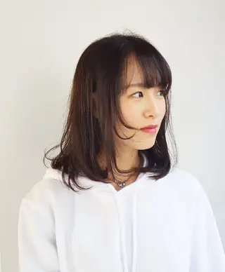 セミロング カラー 美髪⭐︎髪質改善 井上 康司のヘアスタイル