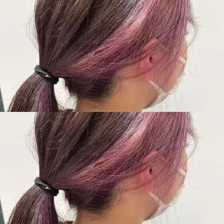 ロング カラー ヘアアレンジ ハイトーン特化 川井優汰のヘアスタイル