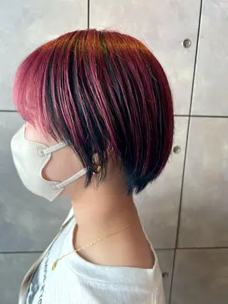 ミディアム カラー ヘアアレンジ 🌈インナーカラー ‘ショウマ’🌈のヘアスタイル