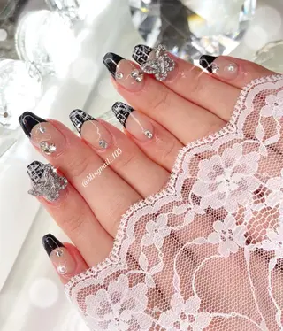 ネイル 23時まで❤︎韓国、 ワンホンネイルのネイルデザイン