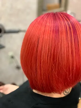 ミディアム メンズスタイル バレイヤージュ　齋藤のヘアスタイル