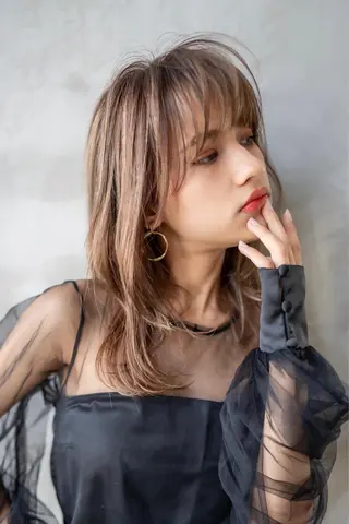 ミディアム カラー 韓国ヘア 店長NEGIのヘアスタイル