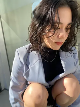 ミディアム 柳瀬 柊人のヘアスタイル