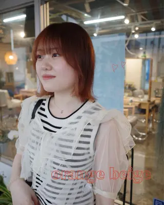 ミディアム カラー 安藤 結花のヘアスタイル