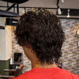 ミディアム パーマ メンズ 立川メンズカット/ メンズパーマ💈三上のヘアスタイル