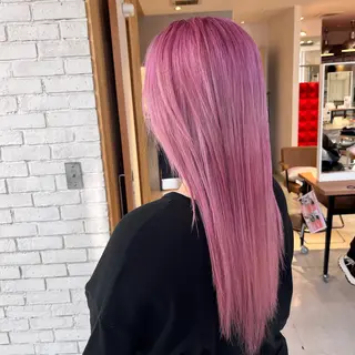 ロング カラー nameless髪質 改善ブリーチ心斎橋のヘアスタイル