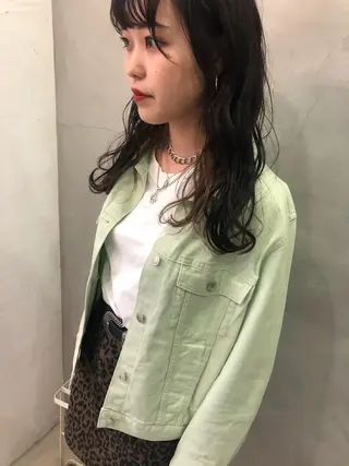 ミディアム カラー ヘアアレンジ 大山 茶子のヘアスタイル