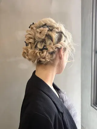 ヘアアレンジ ブリーチ/ハイトーン /心斎橋/カノンのヘアスタイル