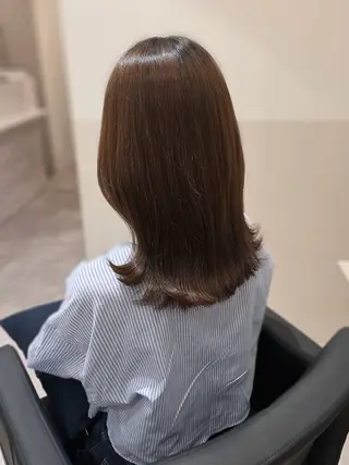 ミディアム 堤　葵生/透明感カラ ー/髪質改善縮毛矯正のヘアスタイル