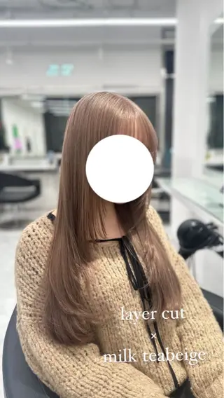 セミロング カラー ❄最強かわいいカラー ❄️MINA❄️のヘアスタイル