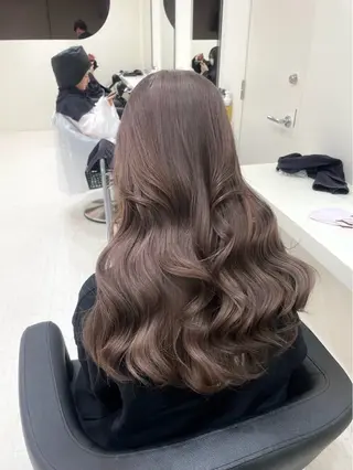 ロング カラー パーマ ヘアアレンジ メンズ キッズ 盛れ韓国ハイトーン 🎀Himari🎀のヘアスタイル