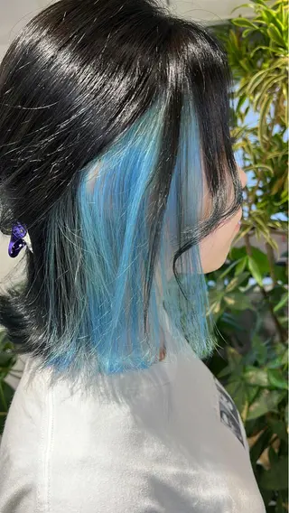 セミロング カラー mimiiy梅田 中崎町ハイトーンのヘアスタイル