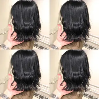 ミディアム カラー ハイトーン×レイヤー カットTAKUMIのヘアスタイル