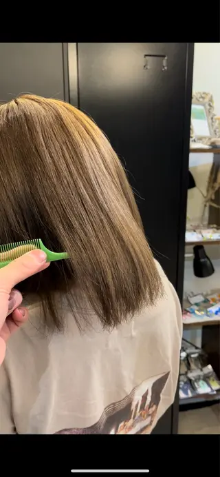 セミロング 坂谷 BUCKS/縮毛矯正のヘアスタイル