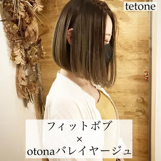 ミディアム カラー テトネ タカシのヘアスタイル
