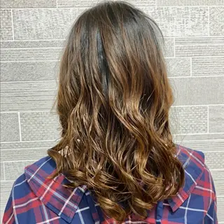 ロング パーマ 山崎 航のヘアスタイル