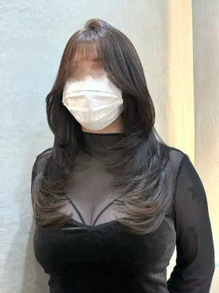 ロング レイヤー/韓国/ 透明感カラー/みずほのヘアスタイル