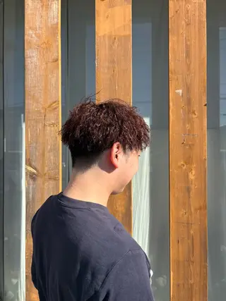 ショート パーマ メンズ ルプラボウ/豊川 篠島 みなみのヘアスタイル