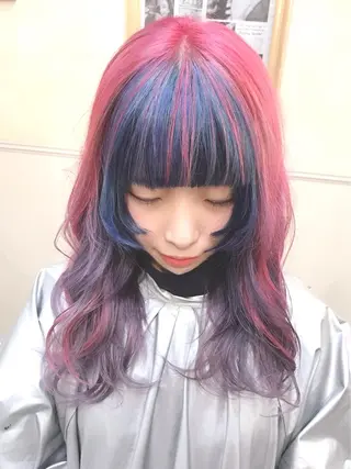 ロング カラー 岩谷/ブリーチ 🪽透明感カラーのヘアスタイル