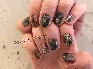 ショート カラー キッズ ネイル マツエク・マツパ illum hicariのネイルデザイン